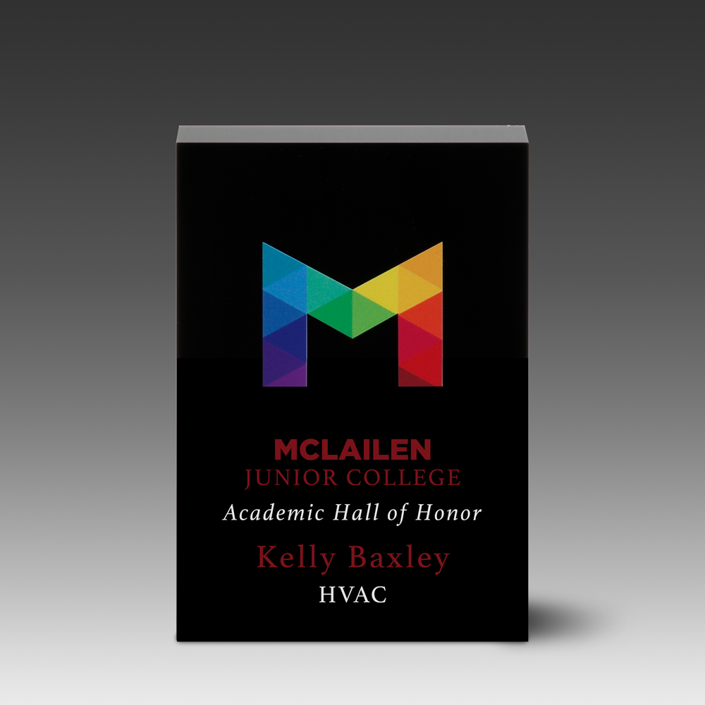4" x 6" Rectangle Award Black 2