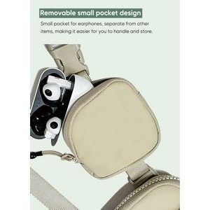 Nylon Crossbody Bag with Small Pouch Sling Bag with Adjustable Strap for Women Men 2