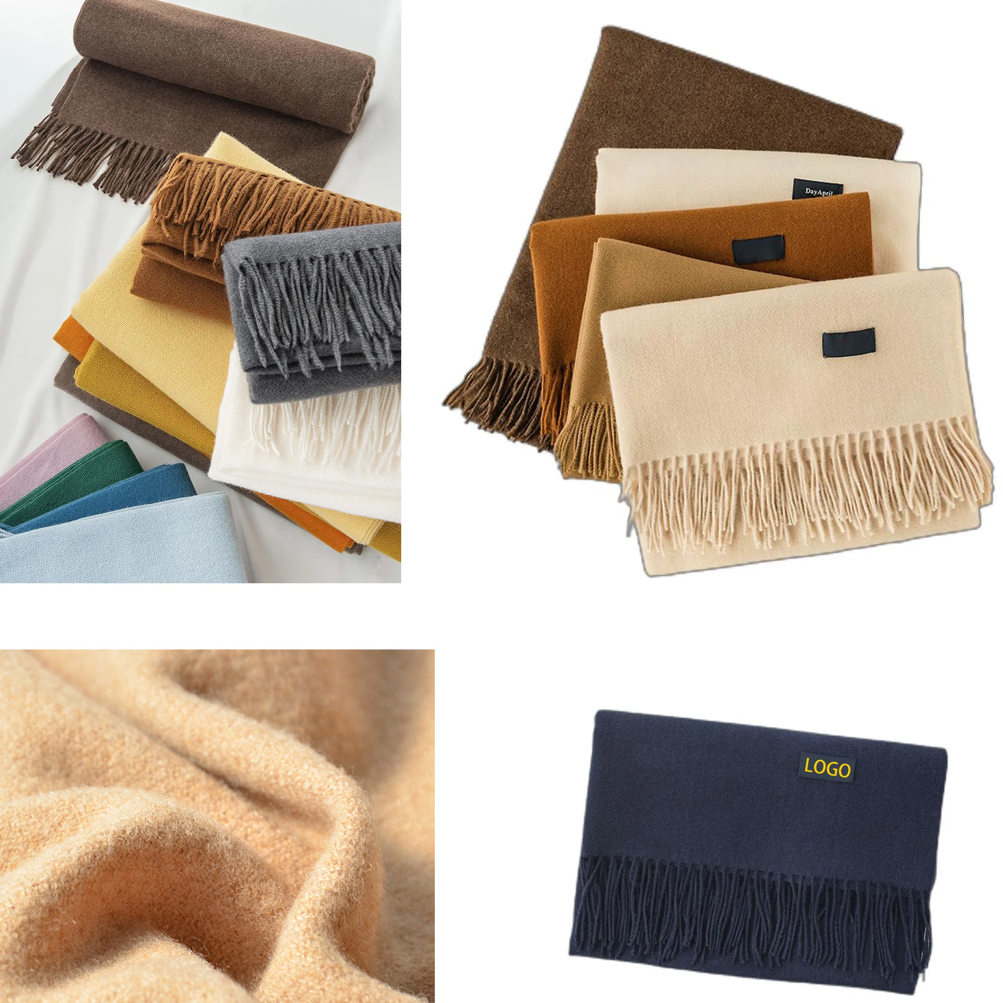 Classic Solid Color Scarf for Fall and Winter 3