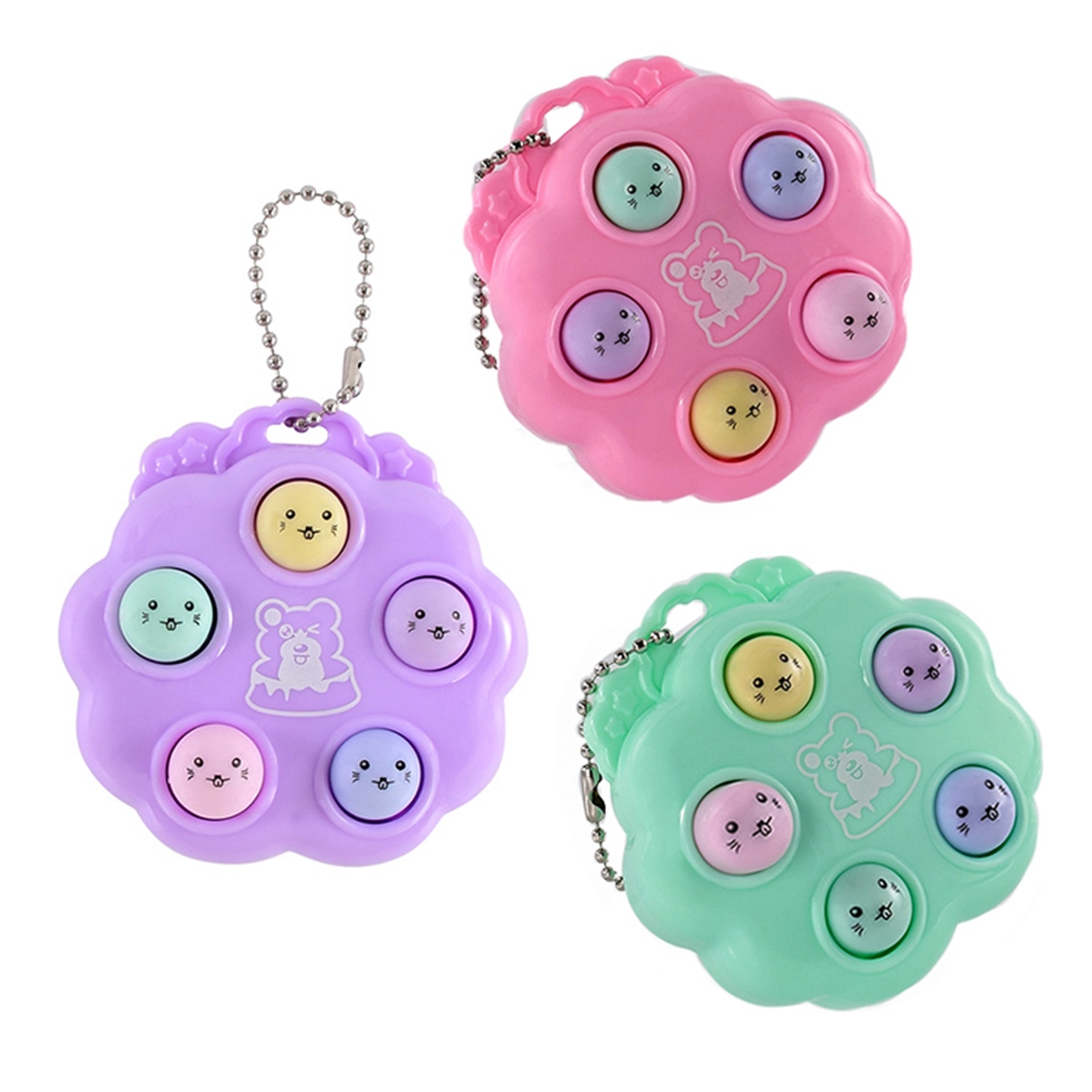 Colorful Push Pop Bubble Keychain Toy Pendant 2
