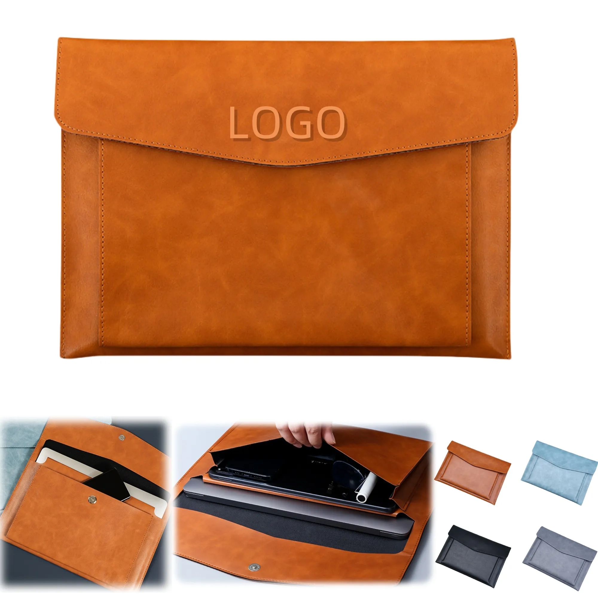 Leather A4 Envelop Document Folder File Bag Free Shipping