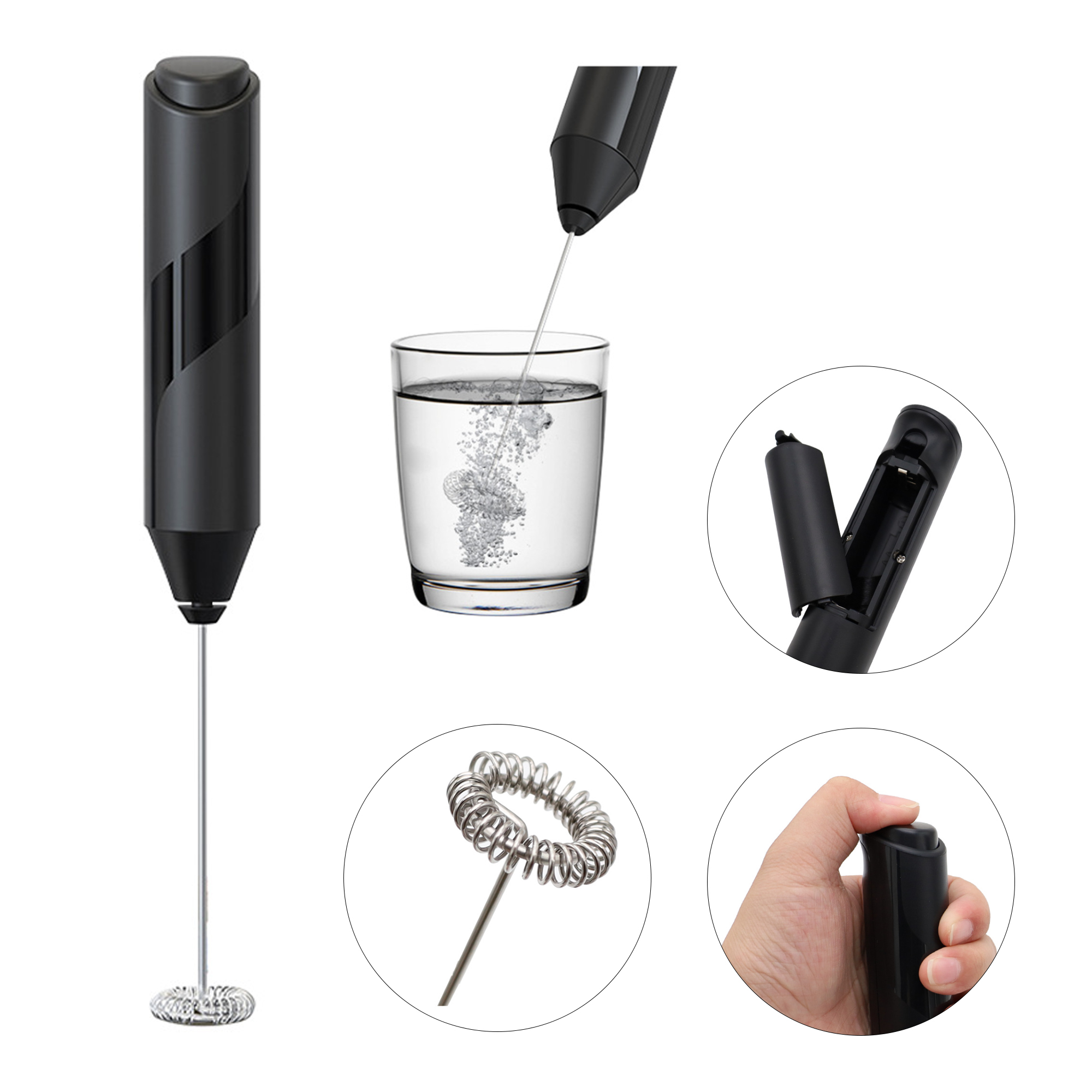 Electric Stainless Steel Electri Milk Frother 4