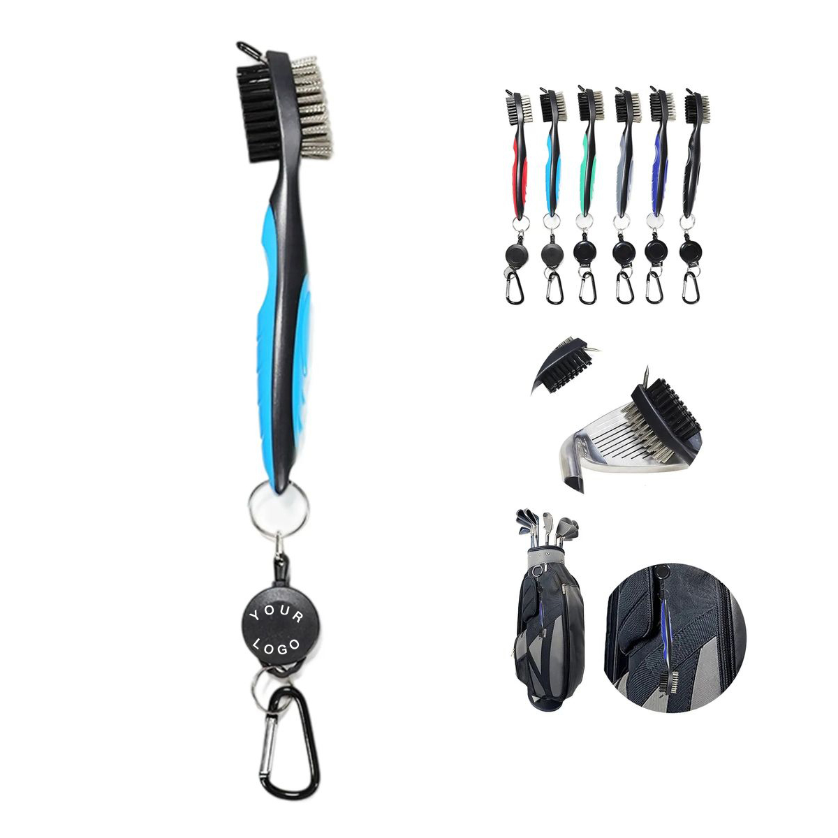 Groove Cleaning Brush with Carabiner Clip 7