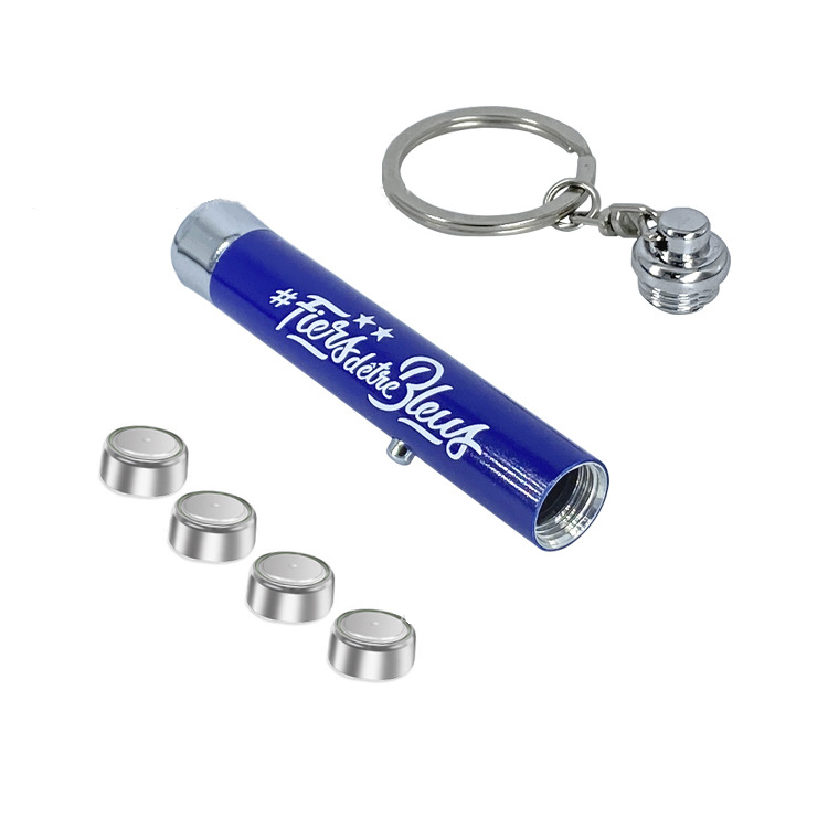 LED Metal Projection Flashlight Keychain 2