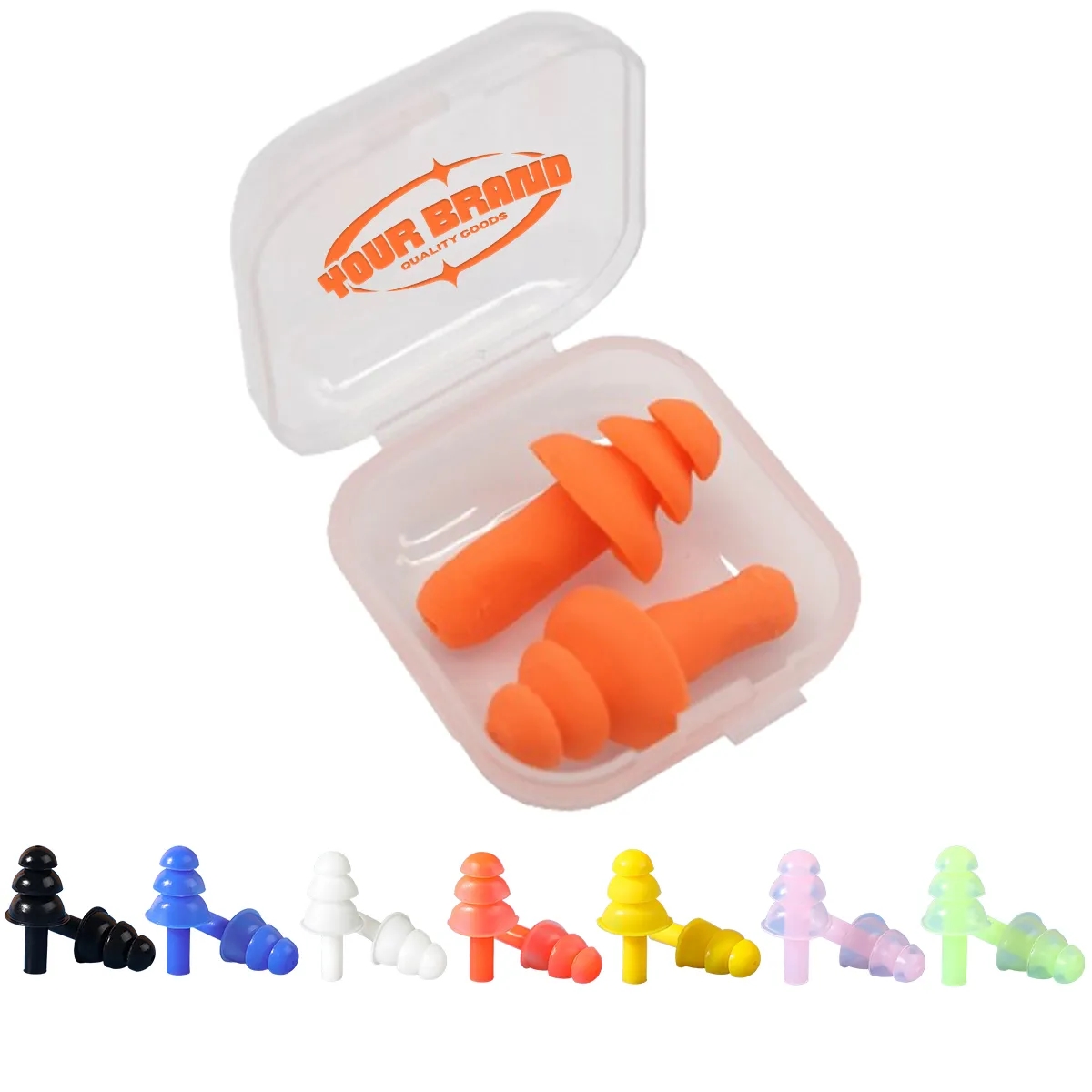 Soft Silicone Reusable Sleeping Noise Cancelling Earplugs 1