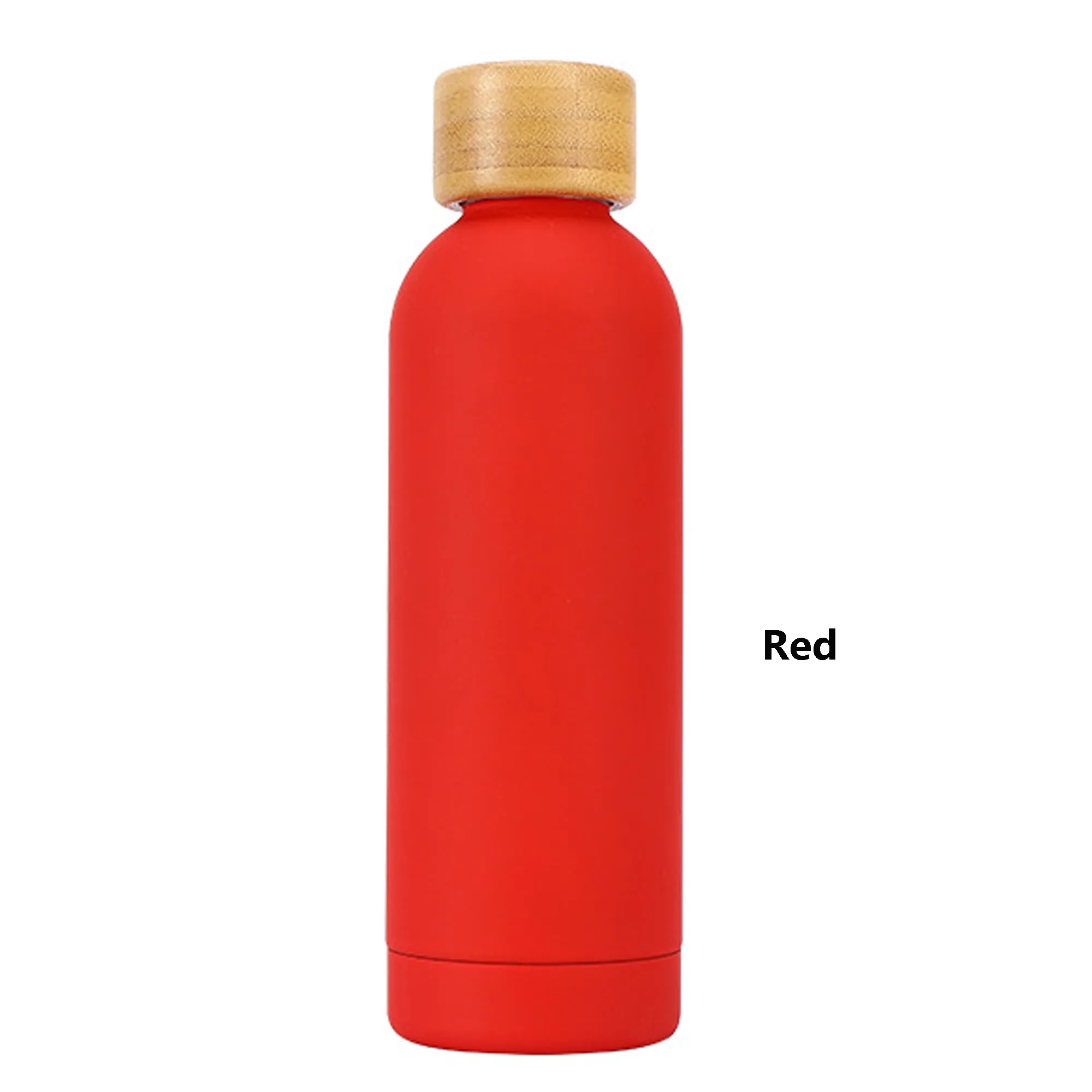 17 oz Double Wall Stainless Steel Bottle With Bamboo Lid, custom water bottle with logo imprint 8