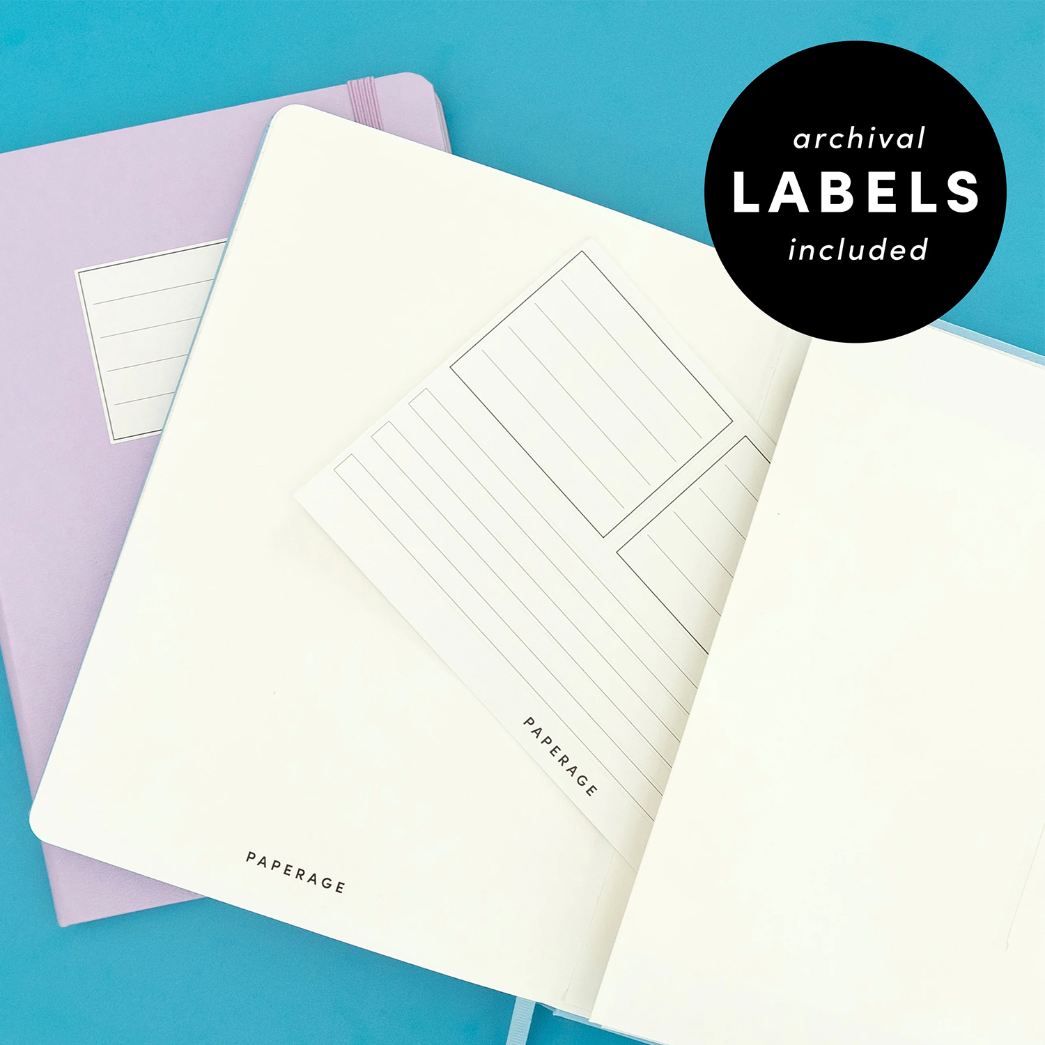 PAPERAGE® Executive Leather Hard Cover Lined Journal Notebook with Elastic Band Closure 5