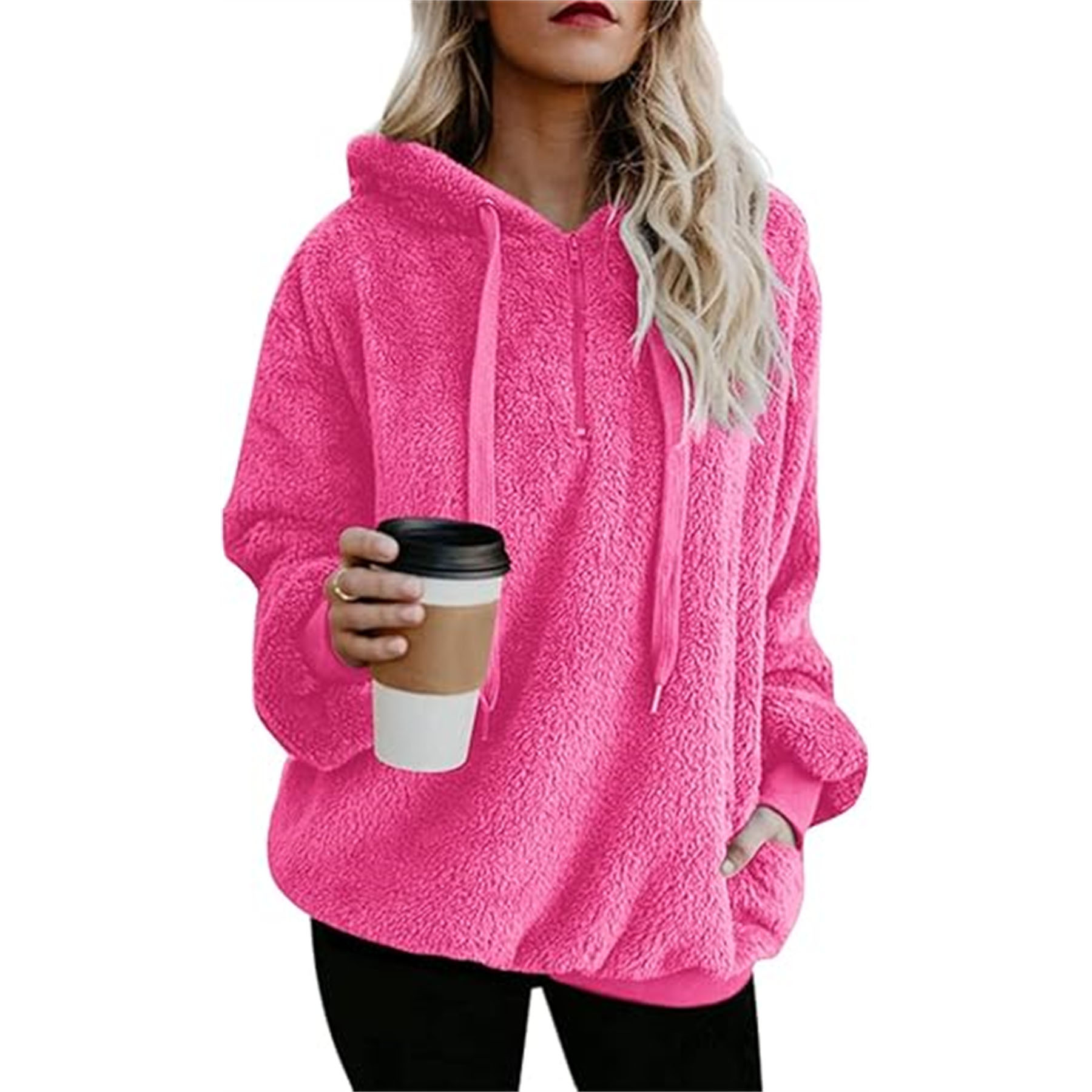 Women's Hoodies Sherpa Pullover Sweater 2