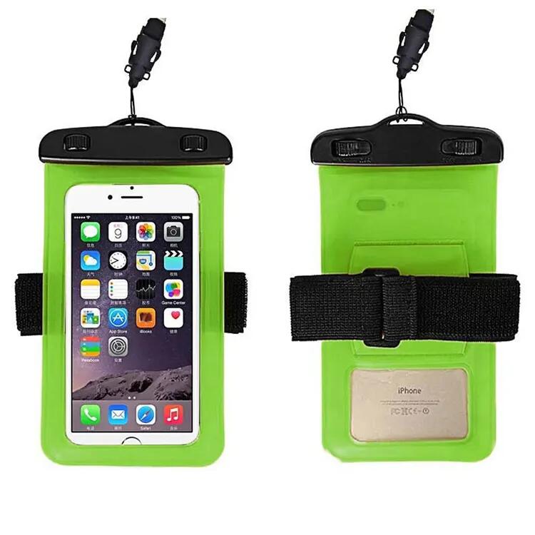 PVC Waterproof Phone Pouch with Strap and Arm Band 2