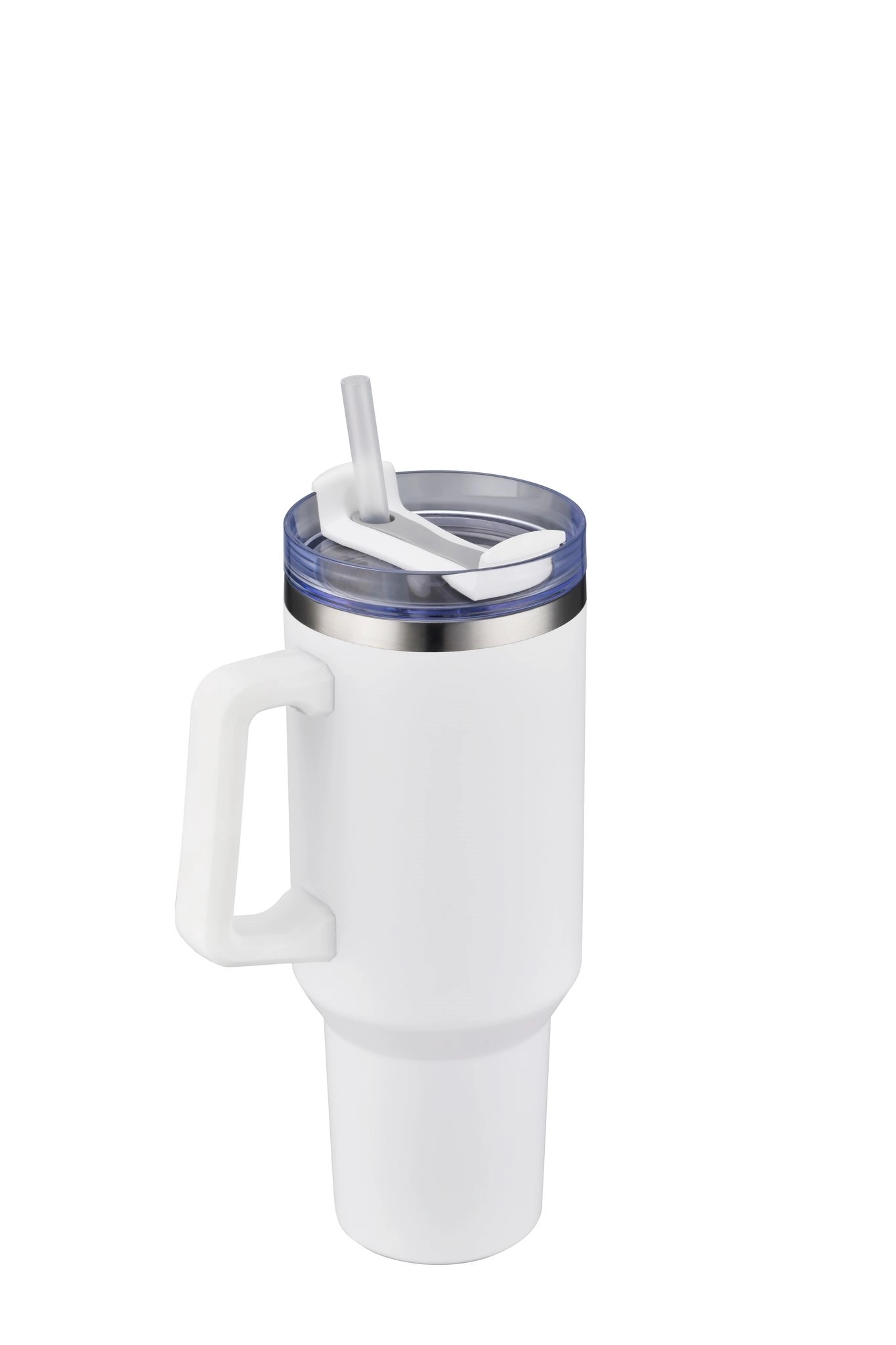 40oz Stainless Travel Mug w/ Handle and Straw 29