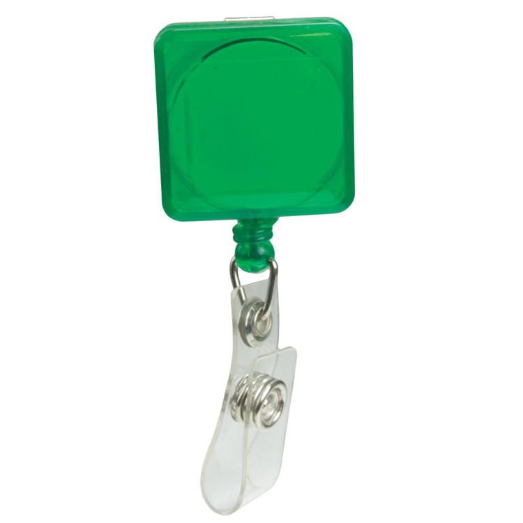 Pad Printed Retractable Badge Holder (Square w/ Alligator Clip) 3