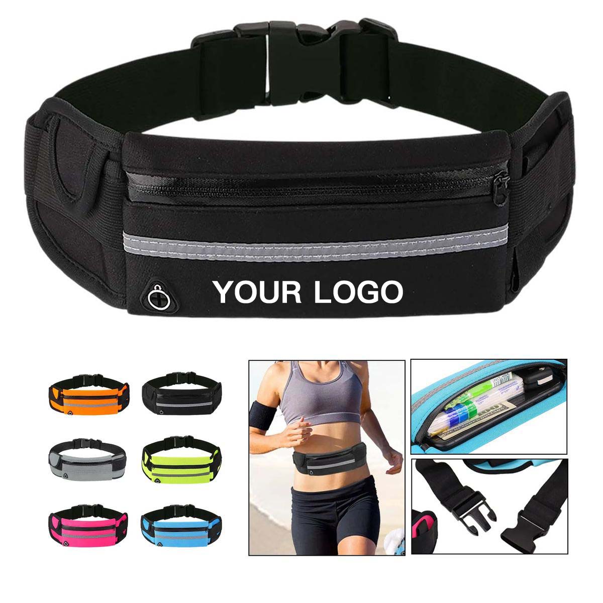 Lightweight Sports Waist Pack with Earbud Port 2