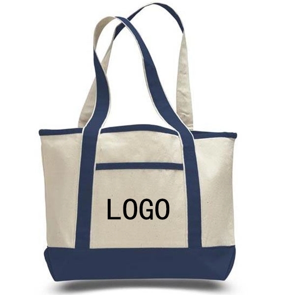 Extra Large Heavy Canvas Boat Tote Bags, custom tote bag with logo imprint 2