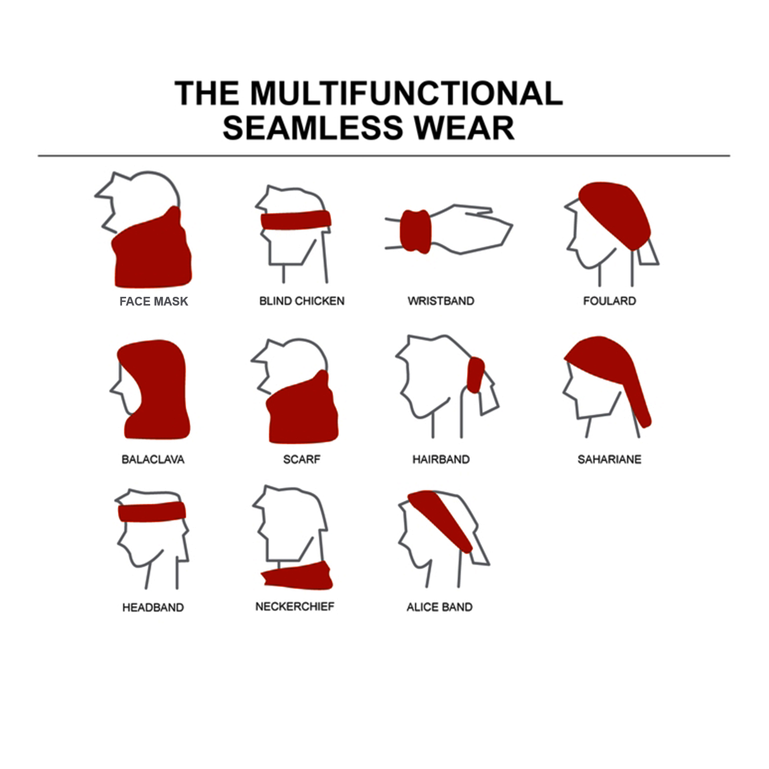 48 Hr Quick Ship - Team Building Sublimated BEST VALUE Lightweight Seamless Neck Gaiter 1