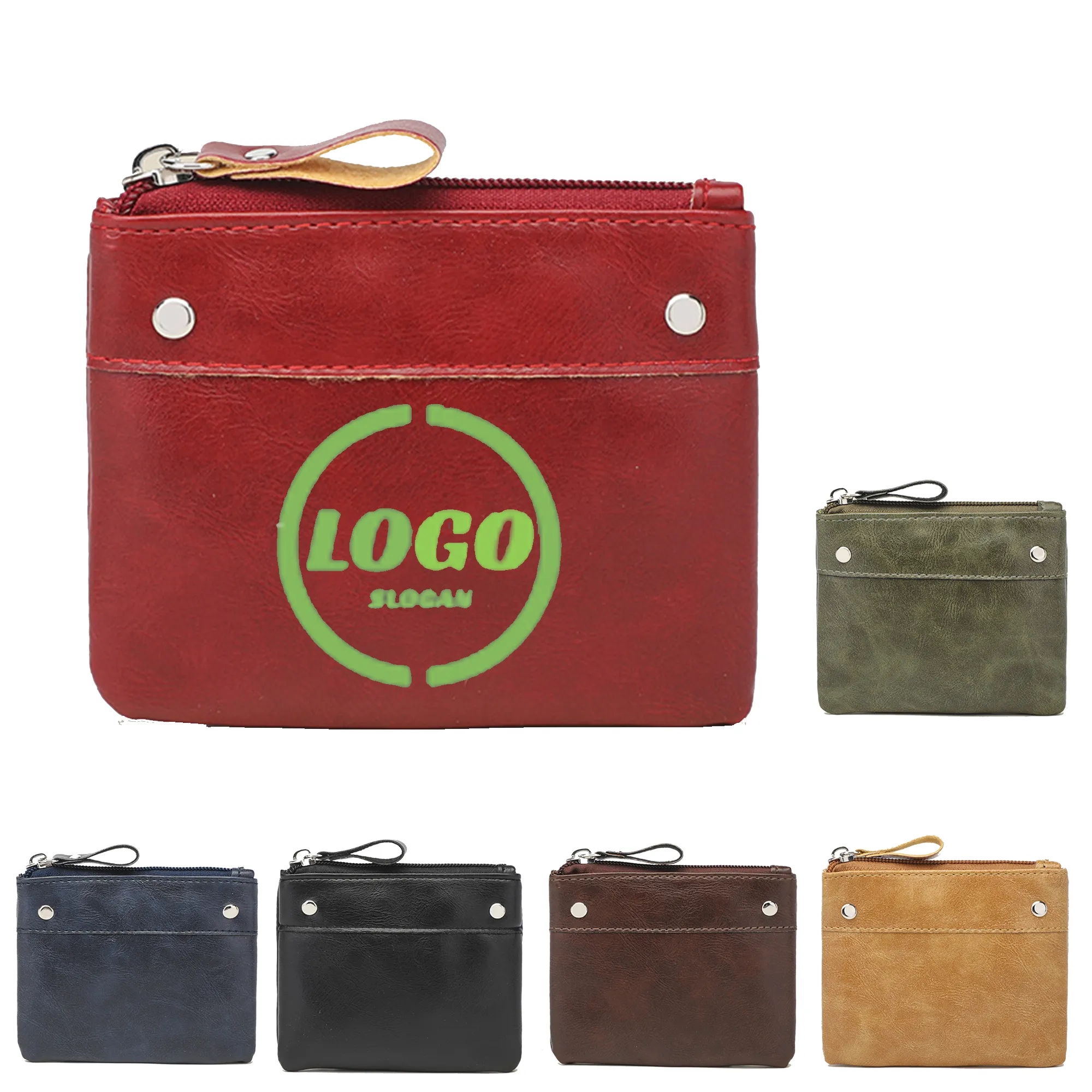 Vintage PU Coin Bag With Zipper 6