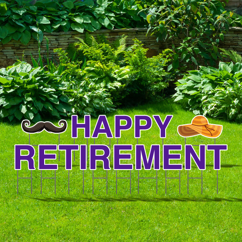 Happy Retirement Yard Letters 3
