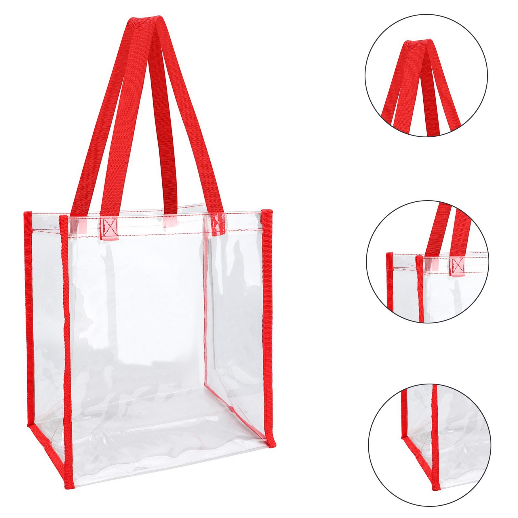 Stadium Approved Clear Transparent Pvc Tote Bag (12"X12"X6") 3