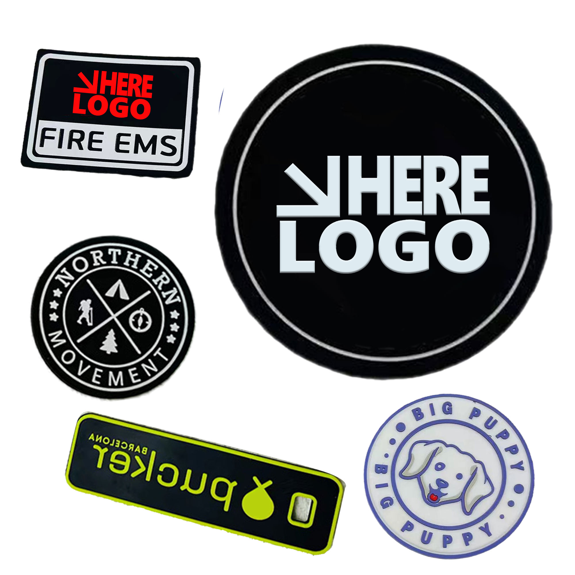 MOQ 100 PVC Rubber Patch Lable Clothing Stamp 1
