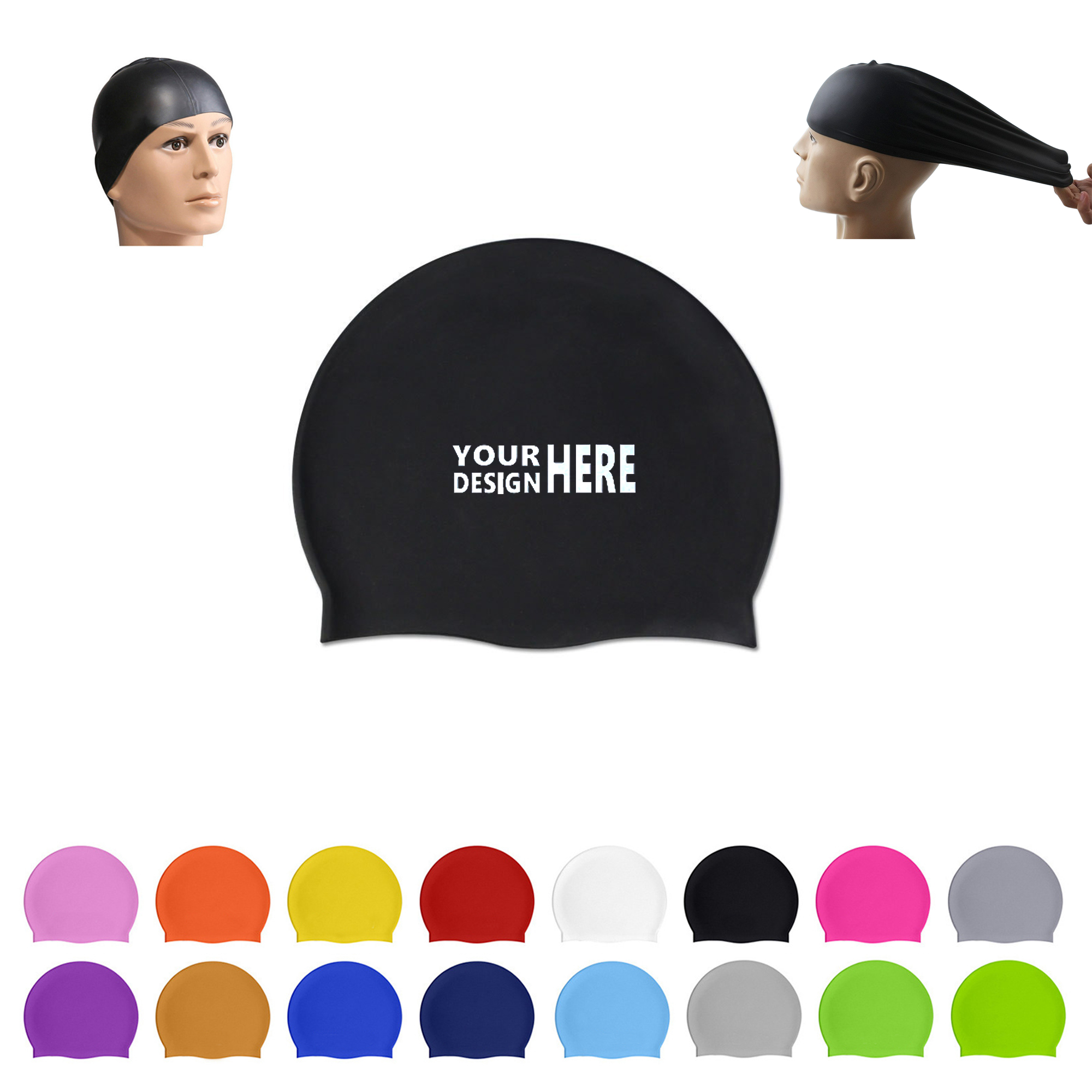 Custom Silicone Swim CapMOQ 100 2
