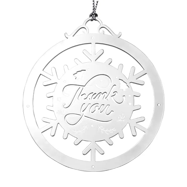 3" Custom Laser Cut Silver Ornaments(2mm) 2