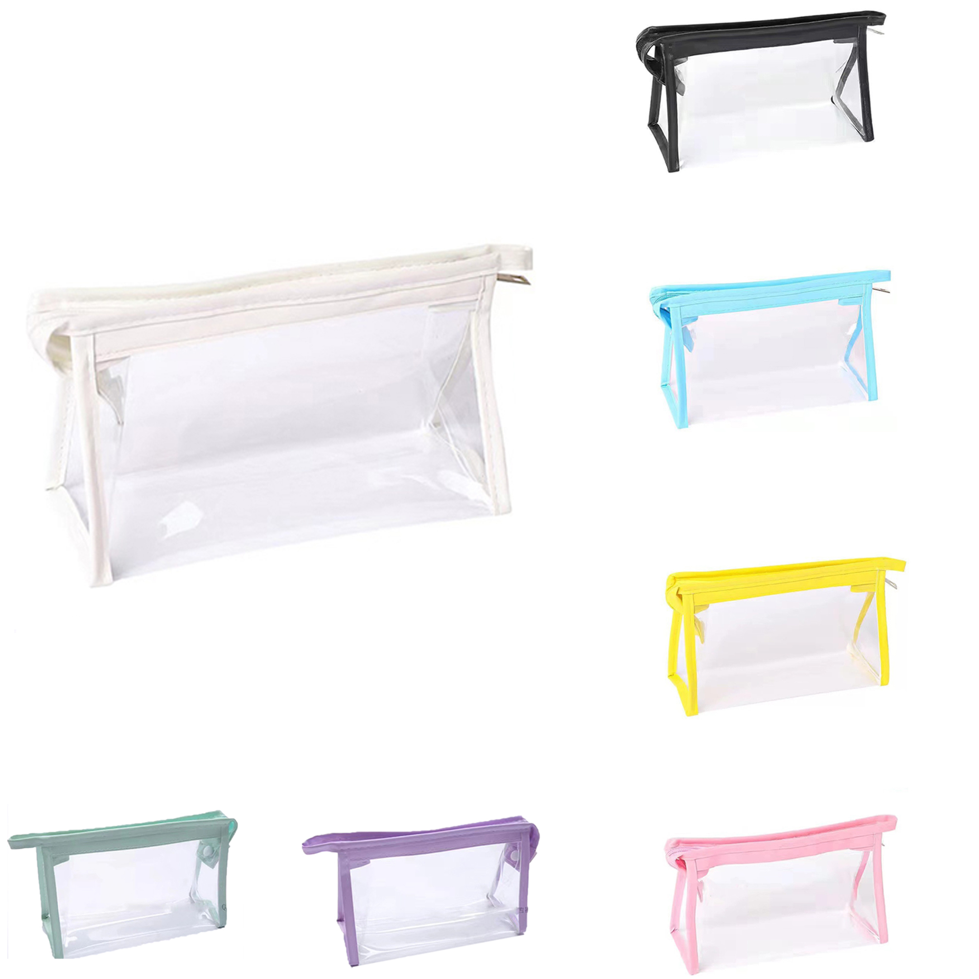 MOQ50 TPU Transparent Large Capacity Pen Makeup Bag 2