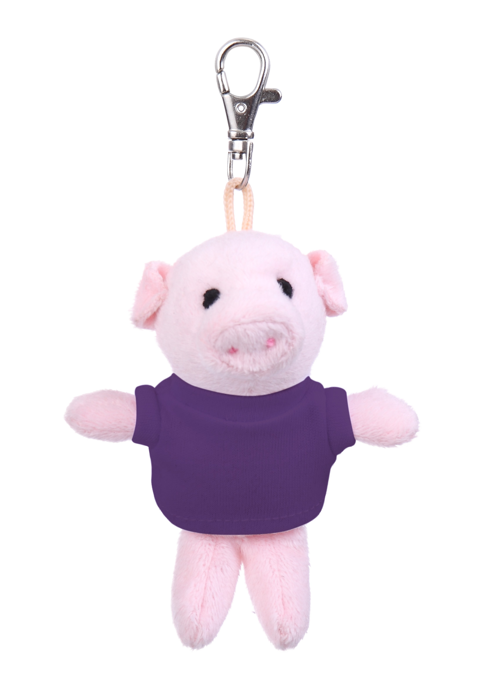 Soft Plush Pig Keychain with Tee 11
