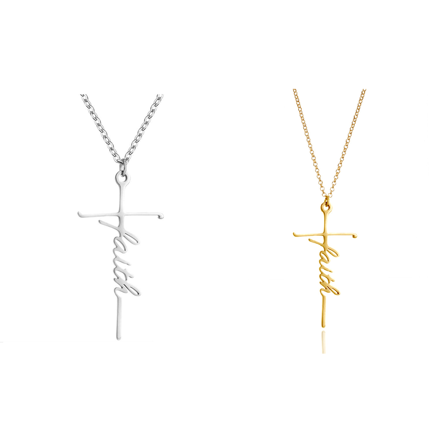 Faith Cross Light Luxury Alloy Pendant 3