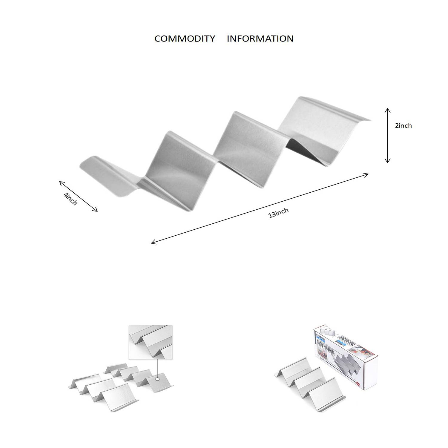 W-Shaped Stainless Steel Tortilla Holder 6