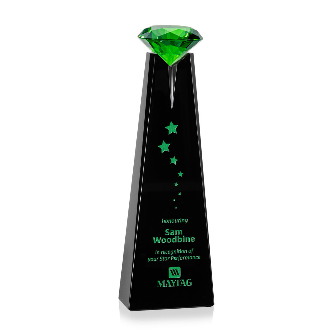 Alicia Gemstone Award - Black/Emerald 8