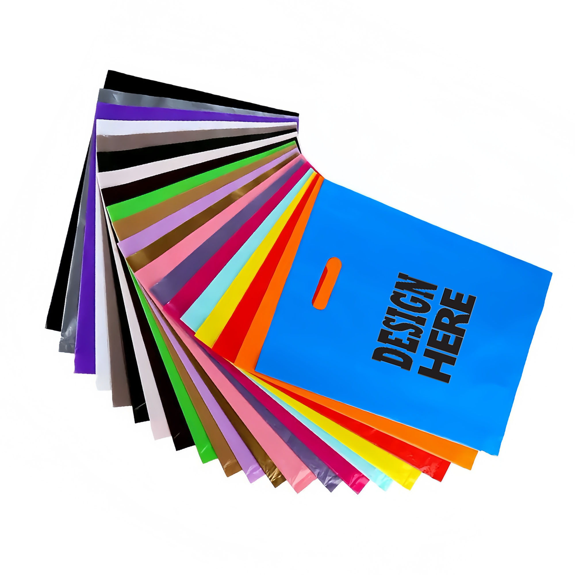 Reusable 10" x 14" PE Die-Cut Handle Bag 1