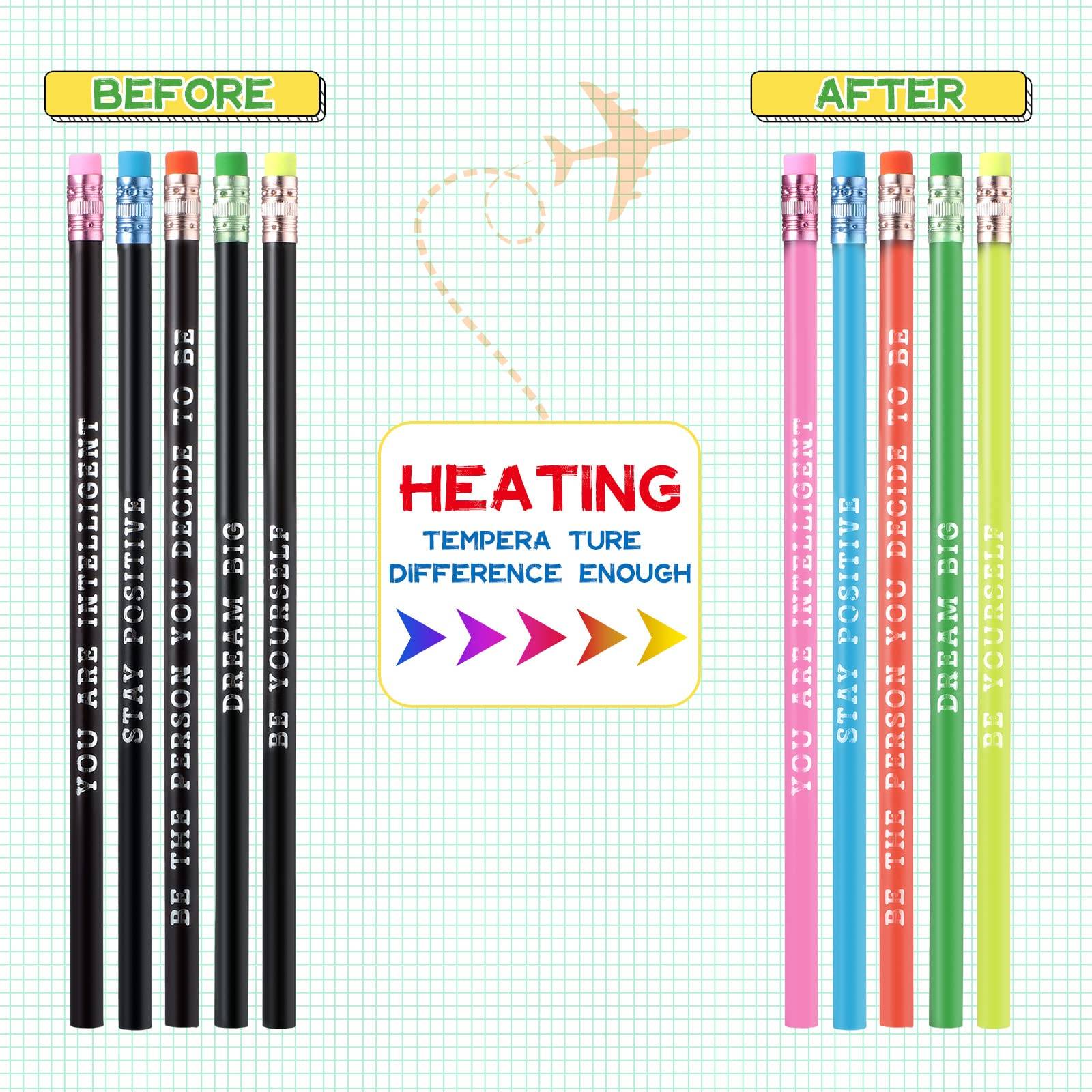 Color Changing Pencil w/ Eraser 3