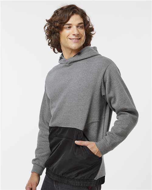 Unisex Mixed Media Hooded Sweatshirt - 23112 18