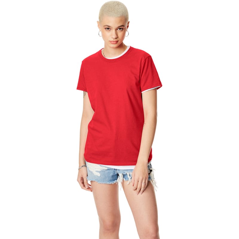 Hanes Ladies 4.5 Oz., 100% Ringspun Cotton Nano-T® T-Shirt 3