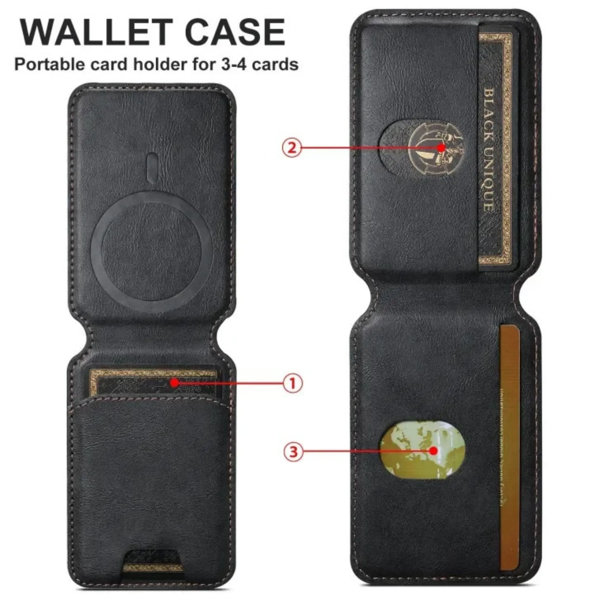 Mobile Phone Magnetic Card Holder 2-in-1 5