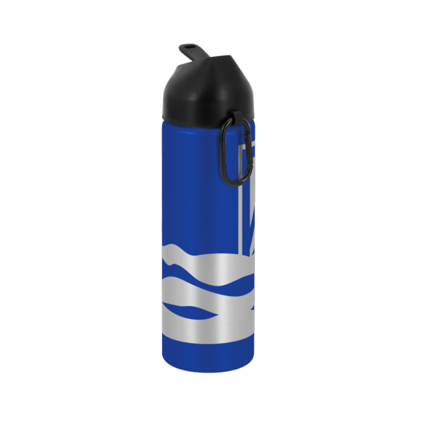 EasyFlow Recycled Aluminum Bottle w Straw Lid, custom water bottle with logo imprint 69