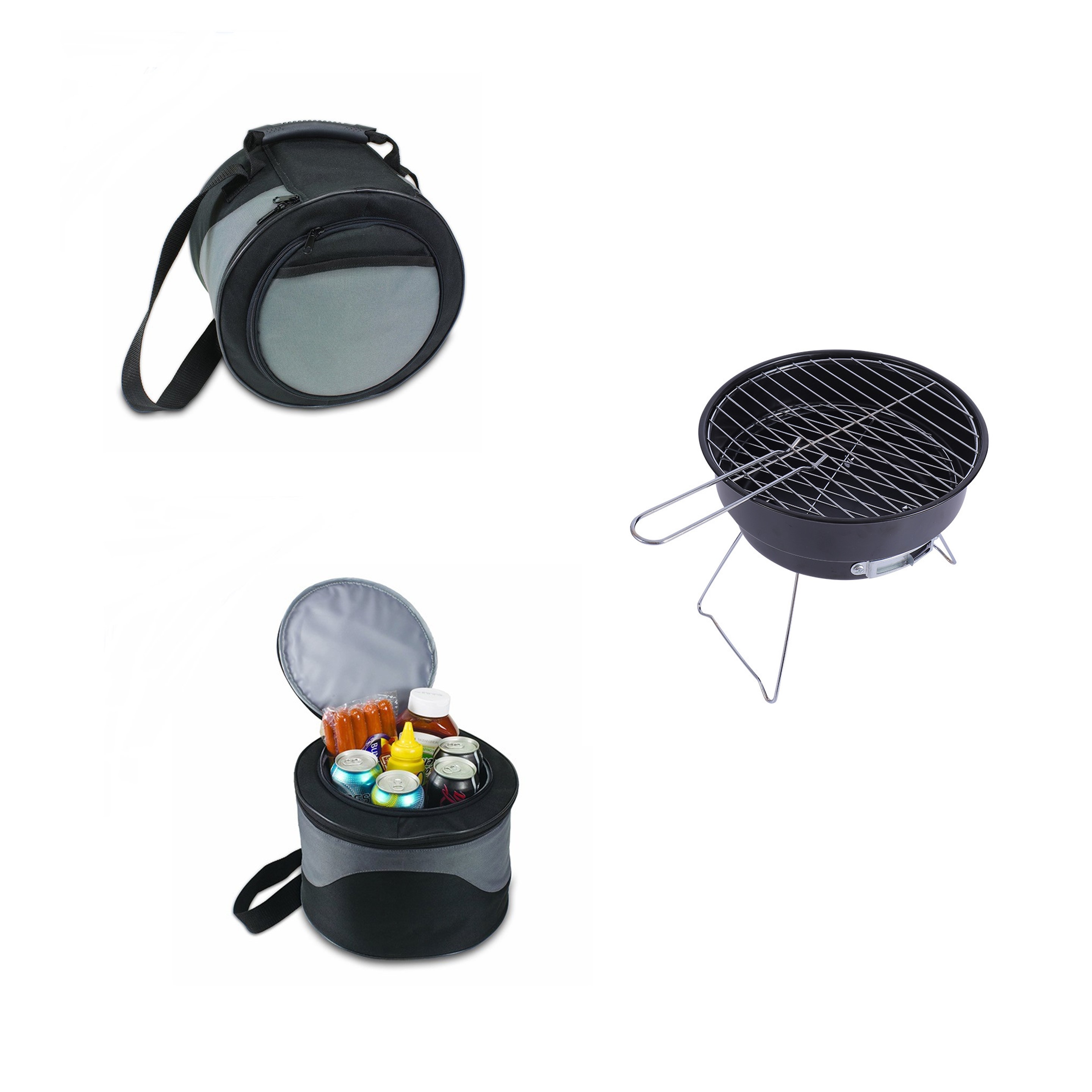 Mini Round Charcoal Grill wit Cooler Bag (direct import) 2