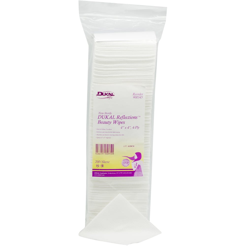 Beauty Wipes - 4 ply 200 Pack 4" x 4" 1