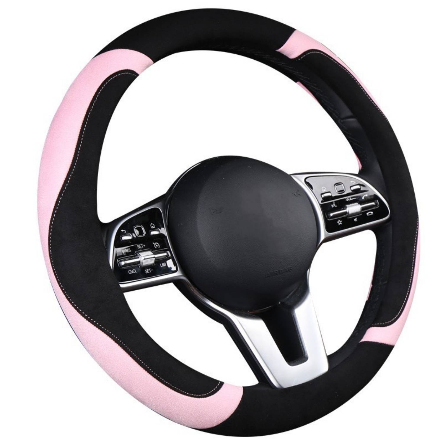 Anti Slip Synthetic Suede Car Steering Wheel Cover 7