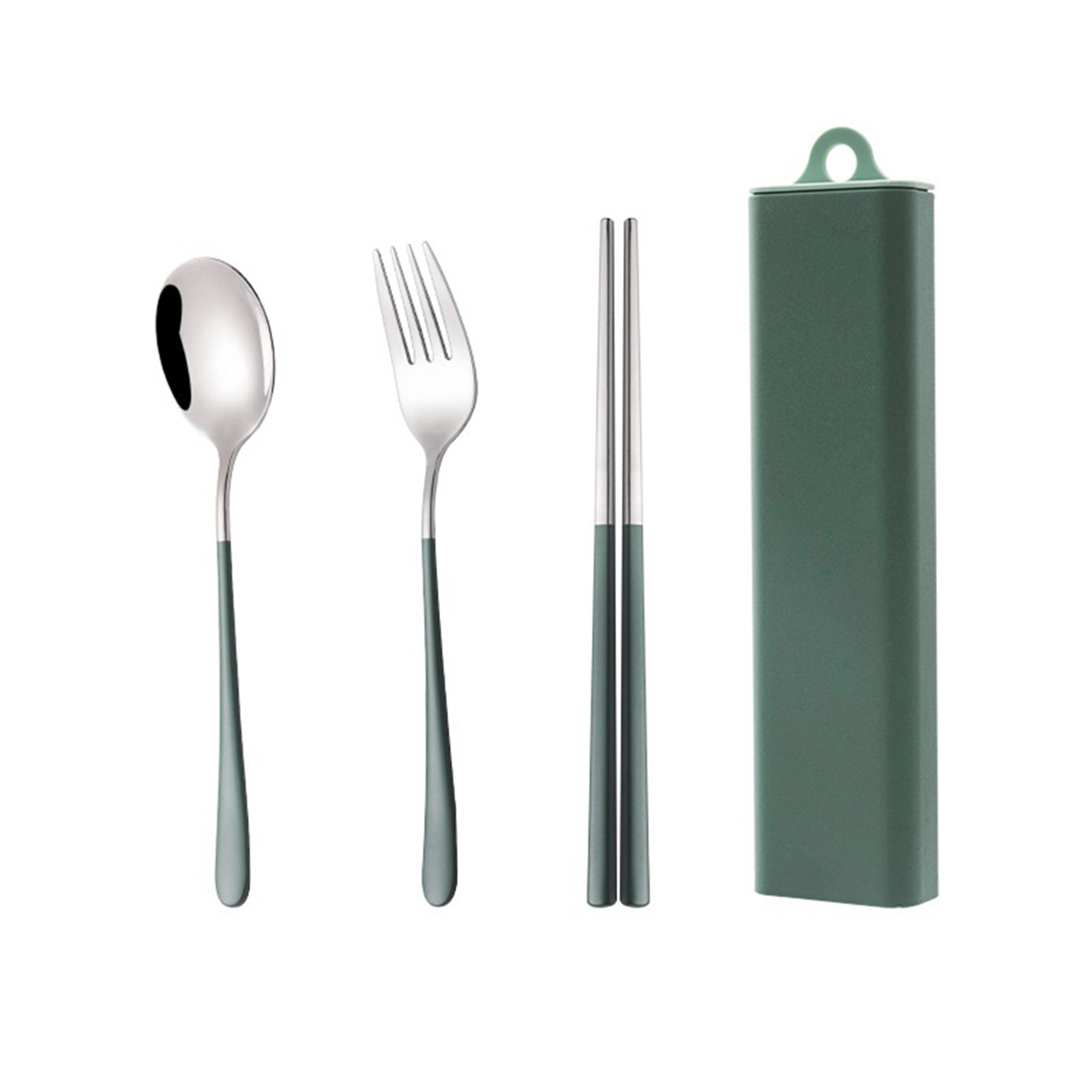 3 Pcs Stainless Steel Travel Utensils Set with Case 2