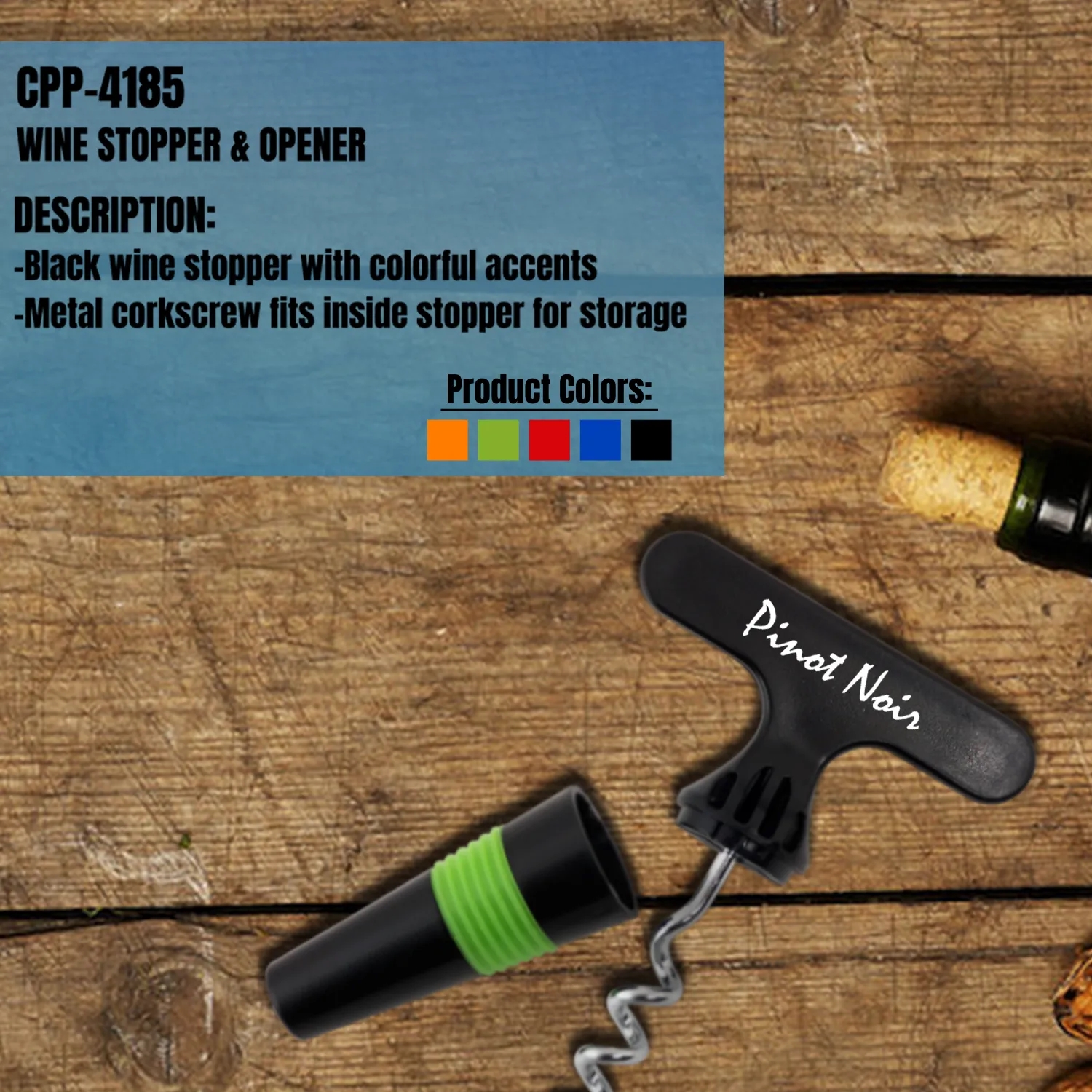 Wine Stopper & Opener 12