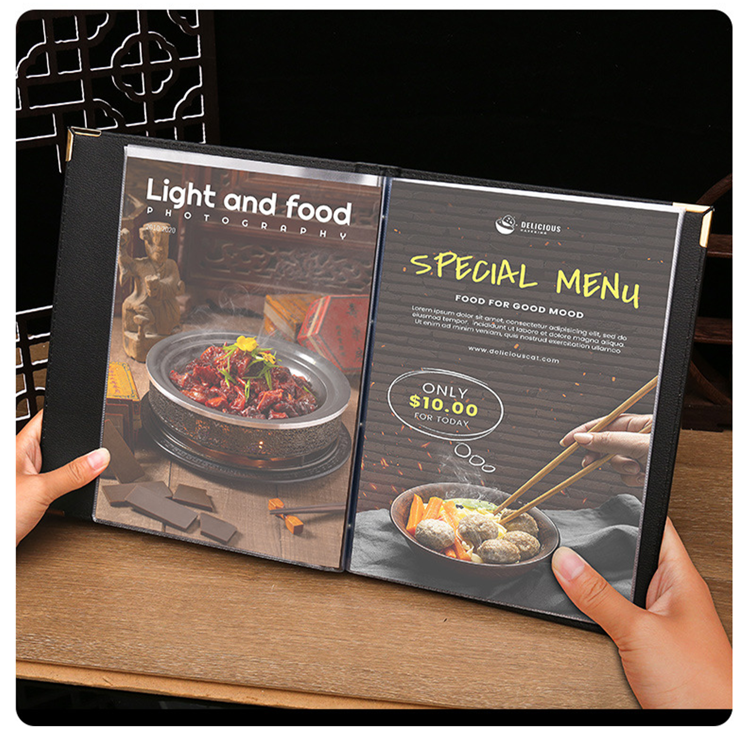 PU leather Menu Cover 9