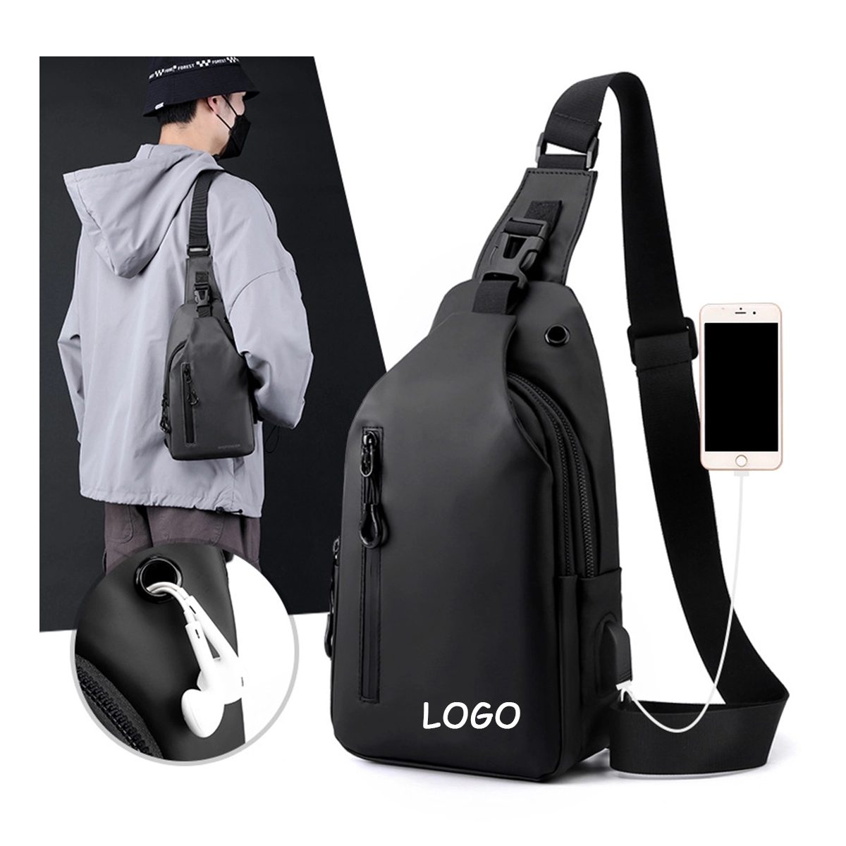 Single Shoulder Crossbody Chest Bag 2