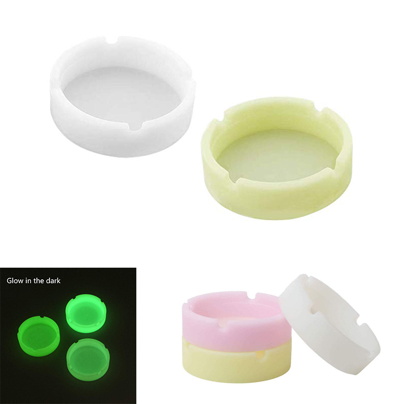 Round Luminous Silicone Ashtray 3