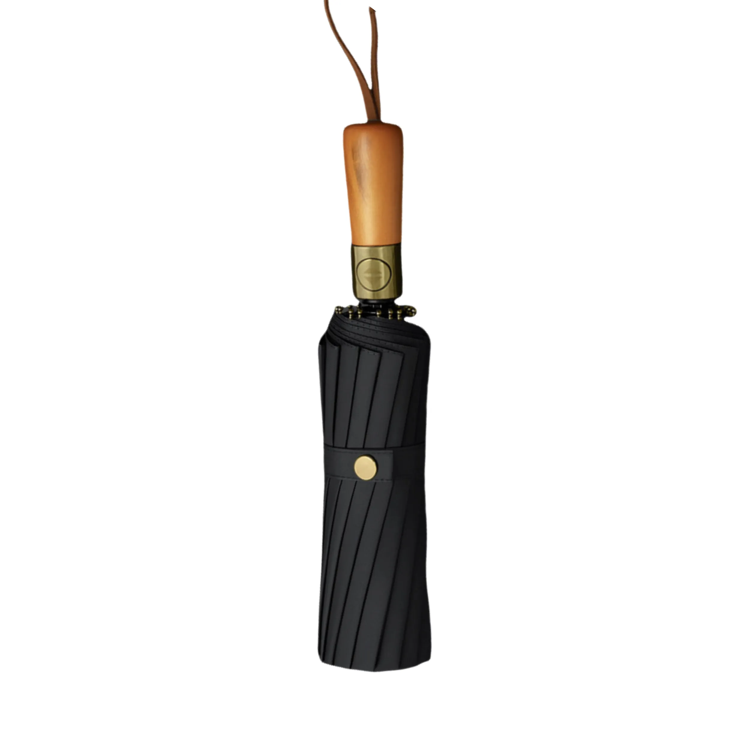 16 - Rib Wooden - Handle Auto Open All - Weather Umbrella 5