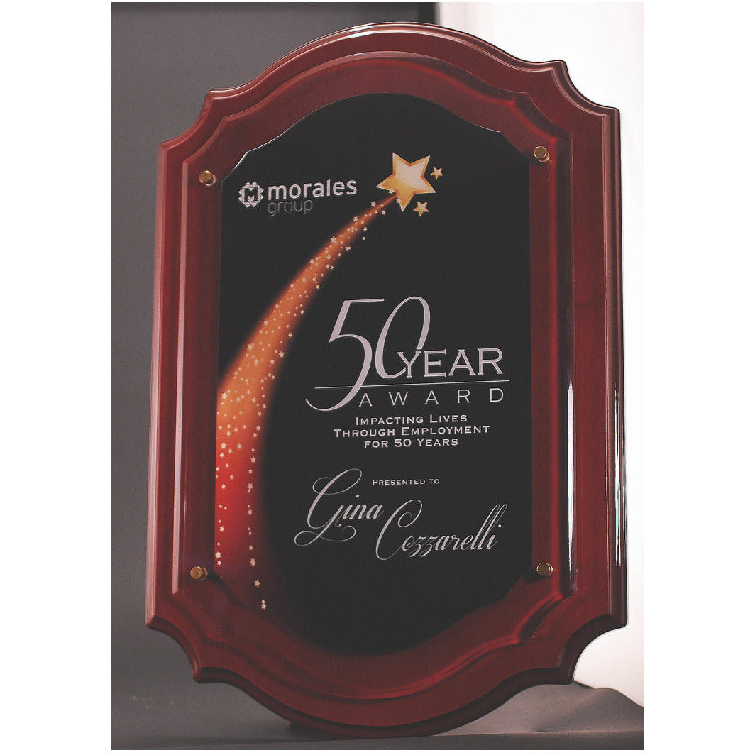 Scalloped Edge Plaque With Floating Acrylic Plate 2