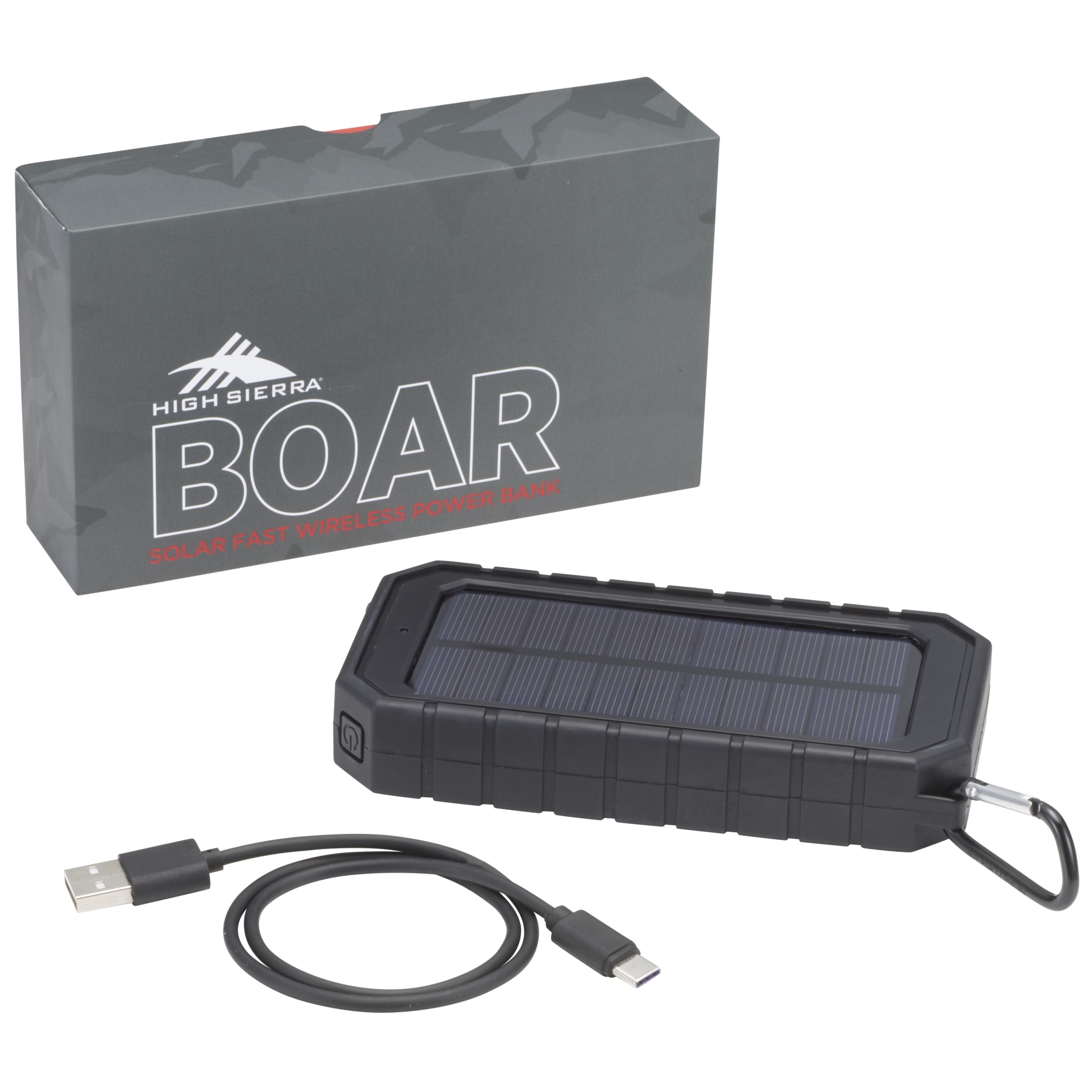 High Sierra® IPX 5 Solar Fast Wireless Power Bank 50
