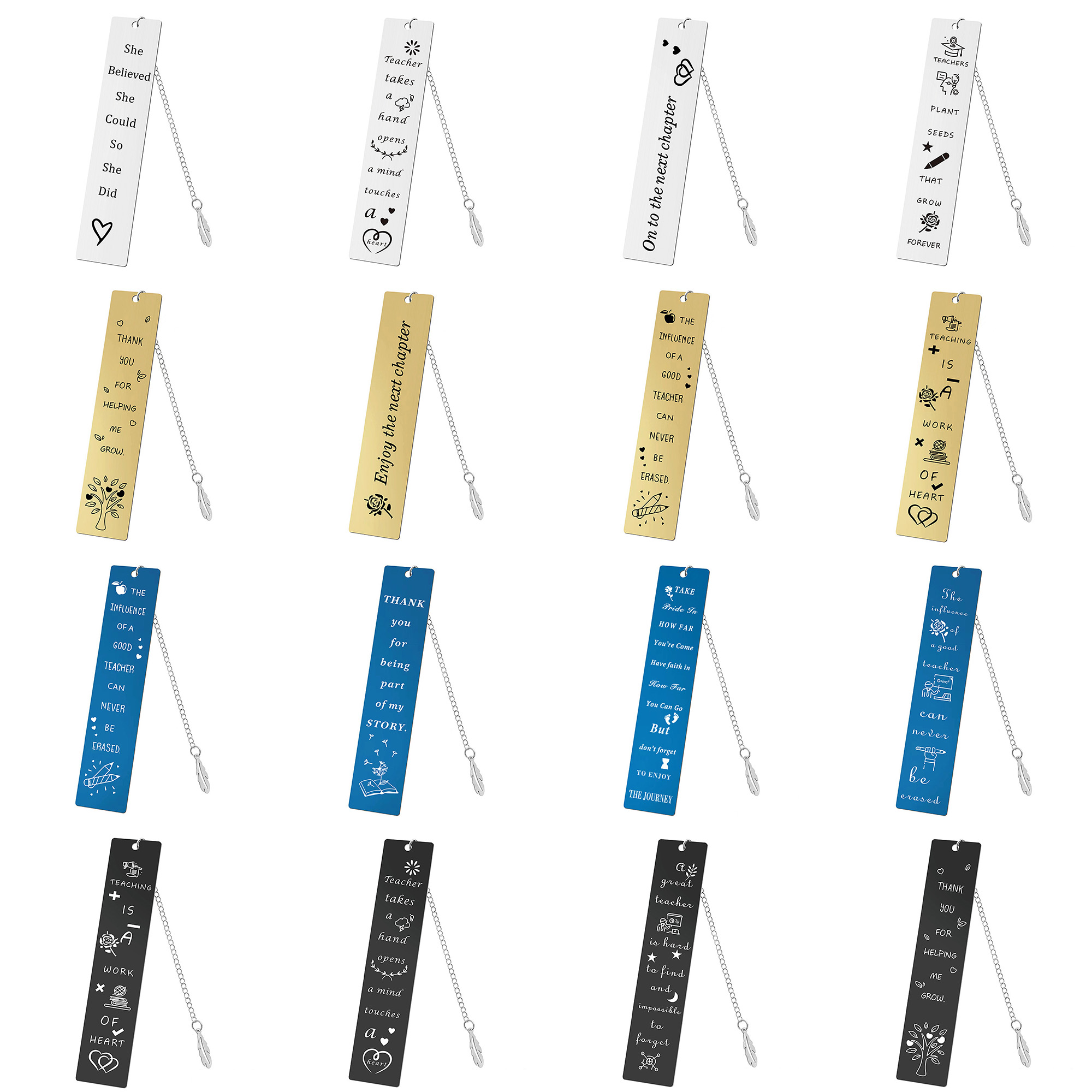 Student Souvenir Metal Engraved Bookmarks 1
