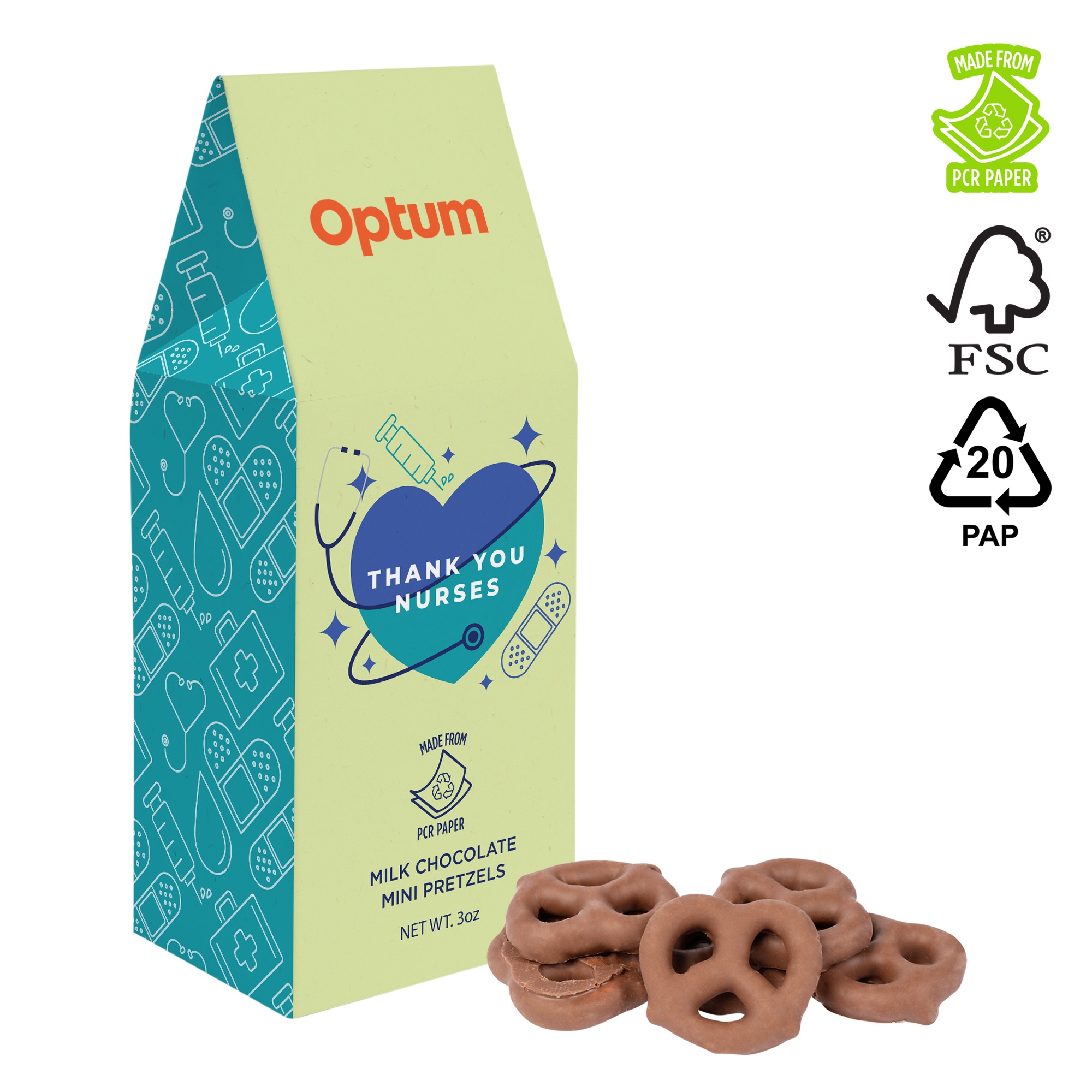 Eco Gable Box-Milk Chocolate Pretzel 2