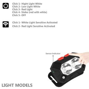 Adjustable LED Headlamp Lightweight Rechargeable Manual And Sensor 24