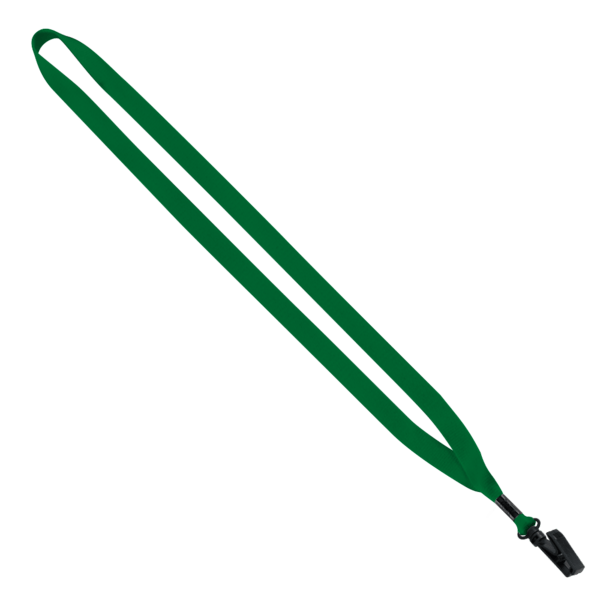 1/2" Polyester Lanyard with Plastic Bulldog Clip 24